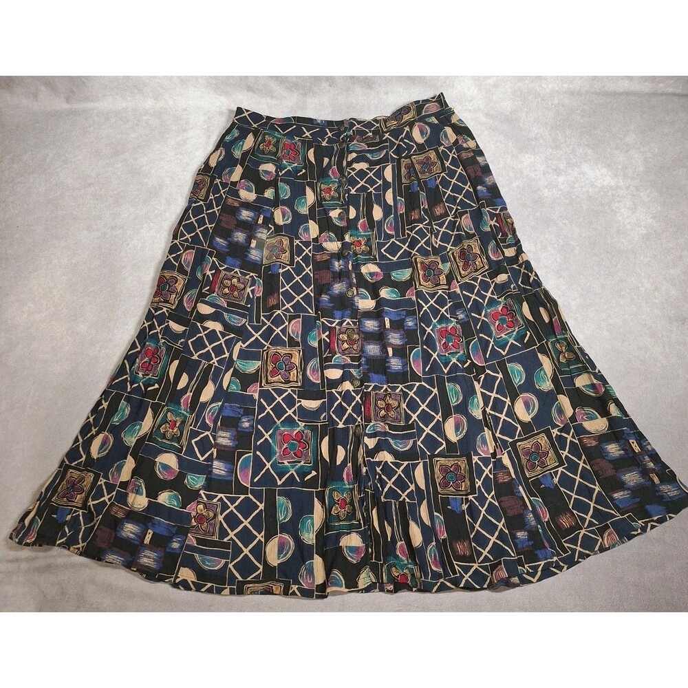 Sag Harbor XL Vintage Patchwork Maxi Skirt Fairy Whimsy Y2K 90s Geometric